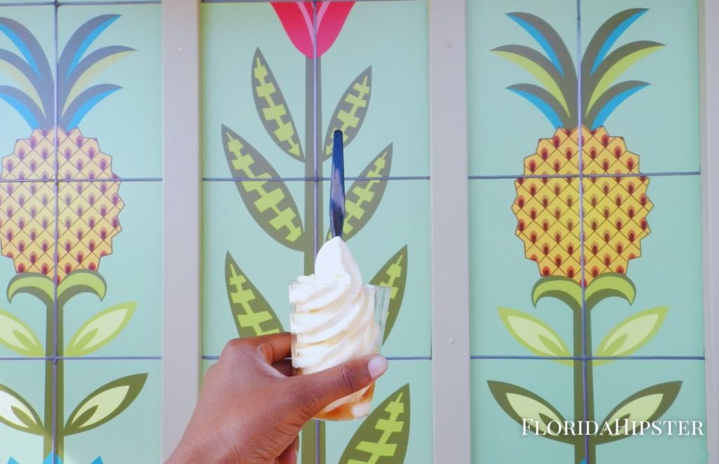 Disney Dole Whip at Epcot. Keep reading to get the best snacks to take to Disney World.