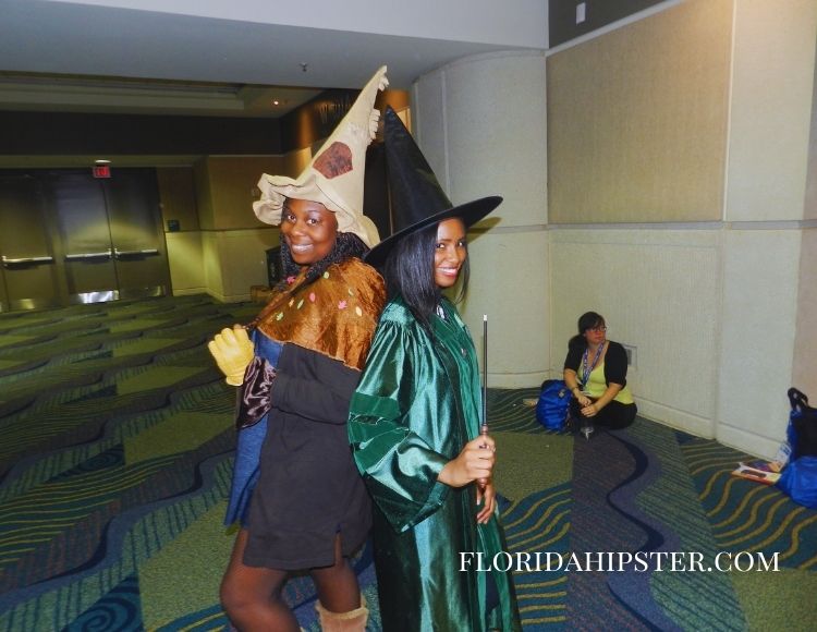 Outdoorsy Diva and NikkyJ doing Harry Potter Cosplay. Keep reading to get the best Jacksonville festivals to attend this year. 