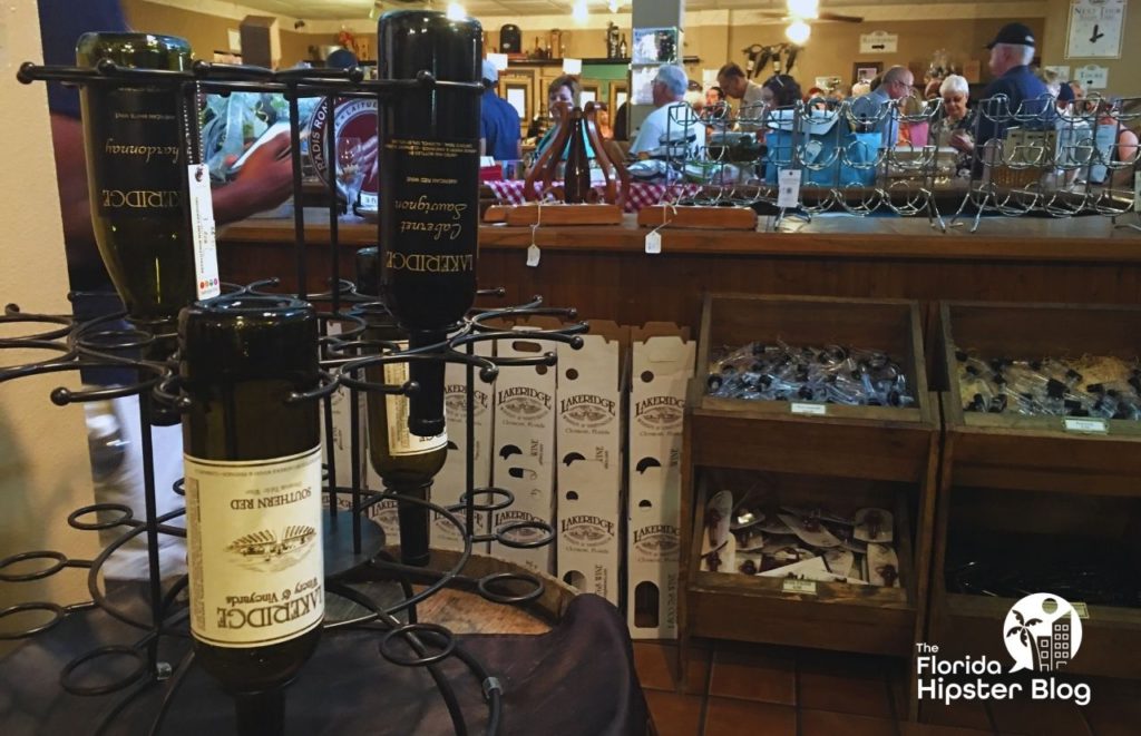 Lakeridge Winery Clermont Florida wines and merchandise. Keep reading for more ideas for your ultimate Florida summer bucket list. 