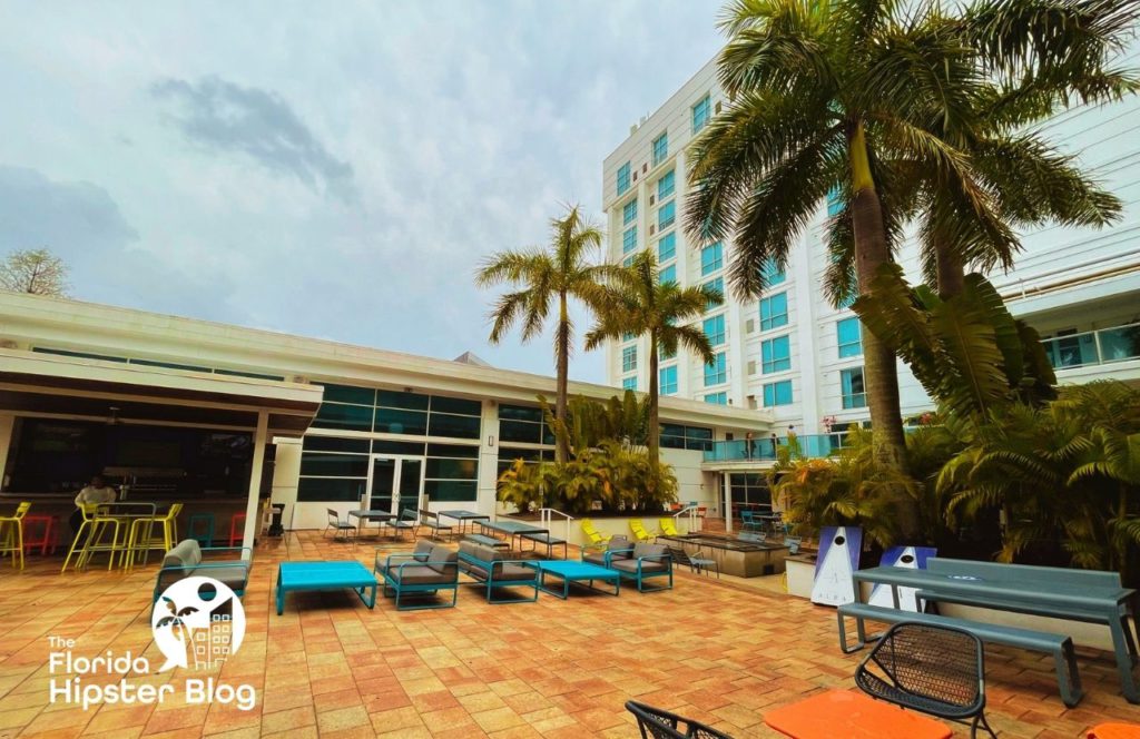 Things to do in Tampa Bay, Florida Hotel Alba. Outdoor seating area by the The Poolside Bar. Keep reading to find out more about one of the best hotels in Tampa, Hotel Alba Tampa, Tapestry Collection by Hilton. 