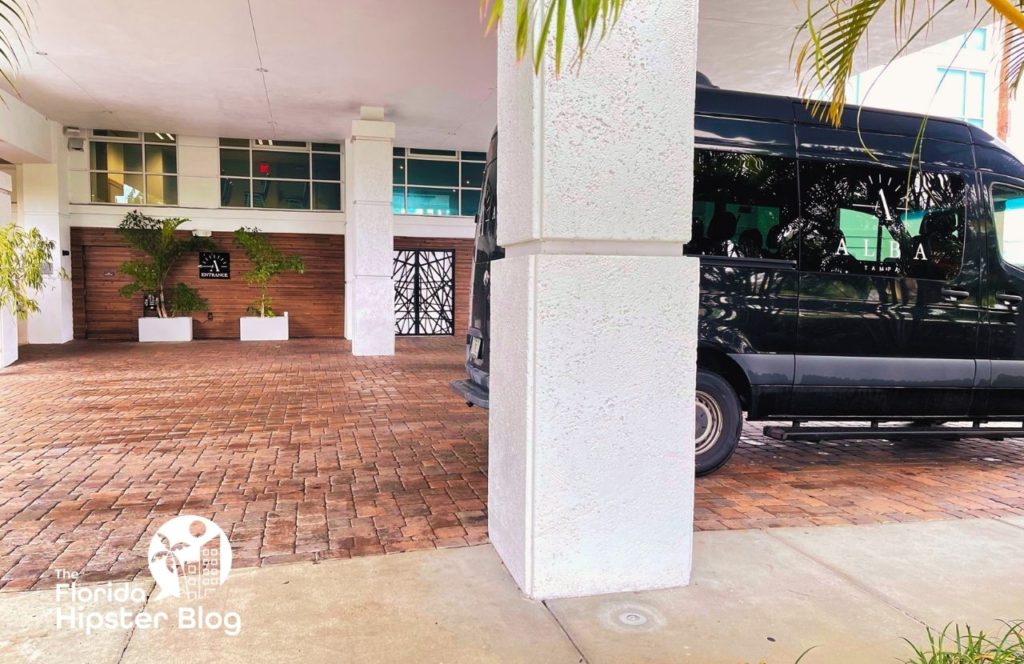 Things to do in Tampa Bay, Florida Hotel Alba. Shuttle parked out side the entrance of Hotel Alba Tampa. Keep reading to find out all you need to know about Hotel Alba Tampa. 