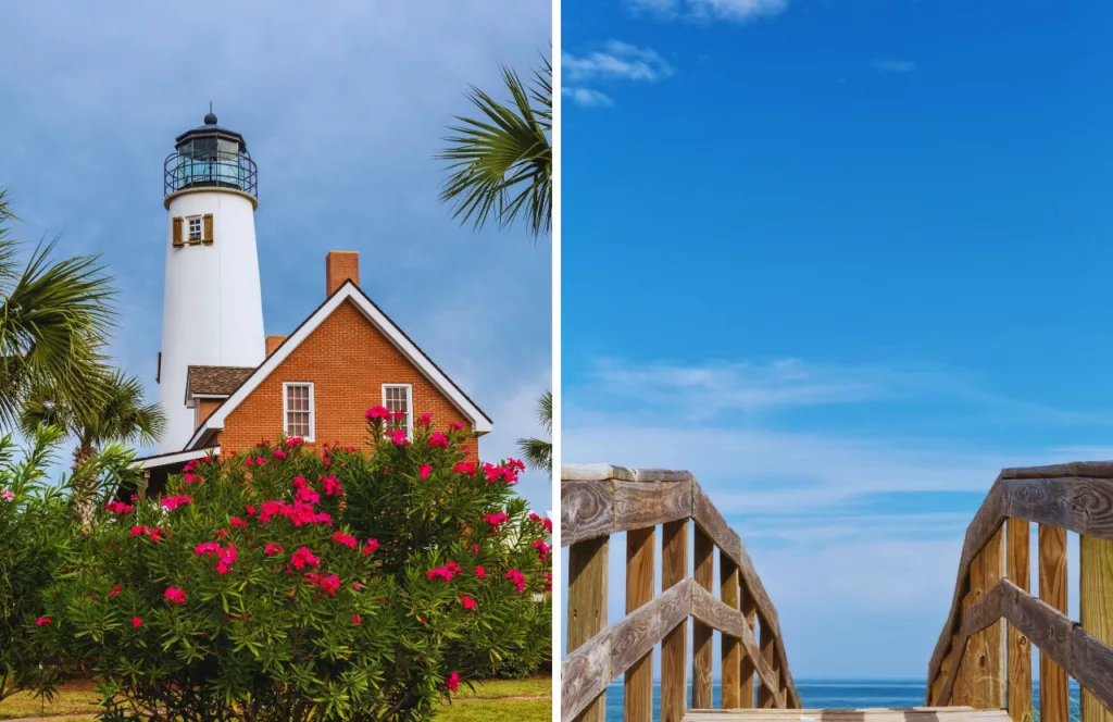 Lighthouse and Beach Access on St. George's Island. Keep reading to get the best things to do in the Florida Panhandle.