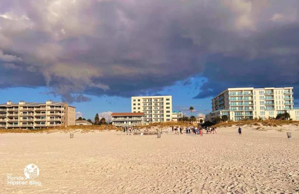 The Avalon Hotel in Clearwater view from the Gulf of Mexico Beach. Keep reading to find out all you need to know about day trip ideas from Orlando.  
