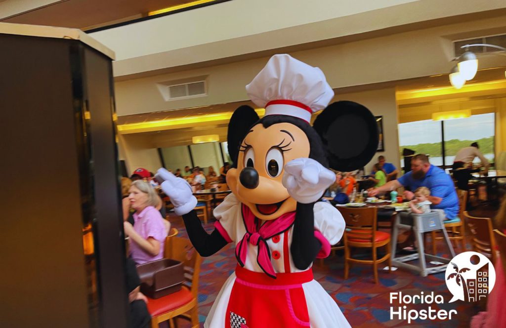 Minnie Mouse Character Chef Mickey's Restaurant at Disney's Contemporary Resort. Keep reading to discover more about the best kid restaurants in Orlando. 