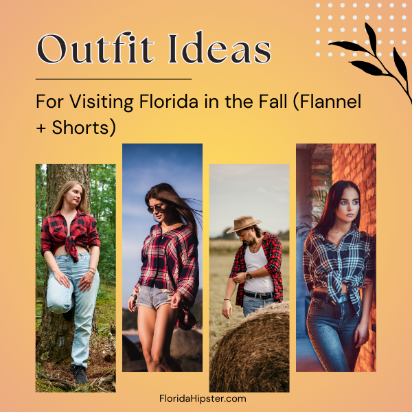 Flannel and Shorts Fall Aesthetic Outfit Ideas for Florida