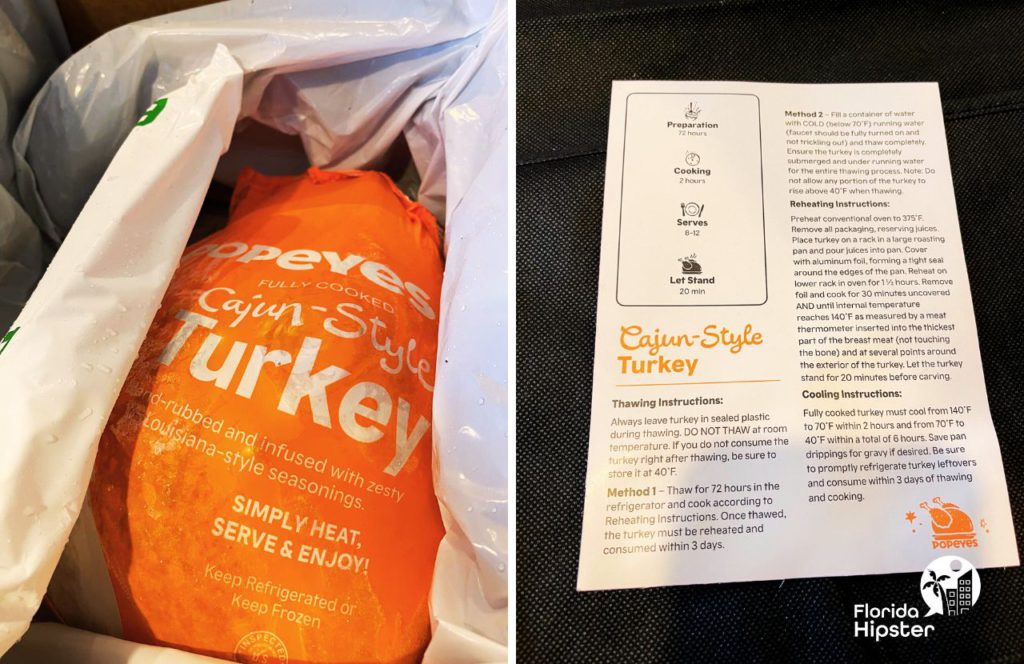 Florida Thanksgiving Day Meal with NikkyJ Popeyes Cajun Turkey Instructions