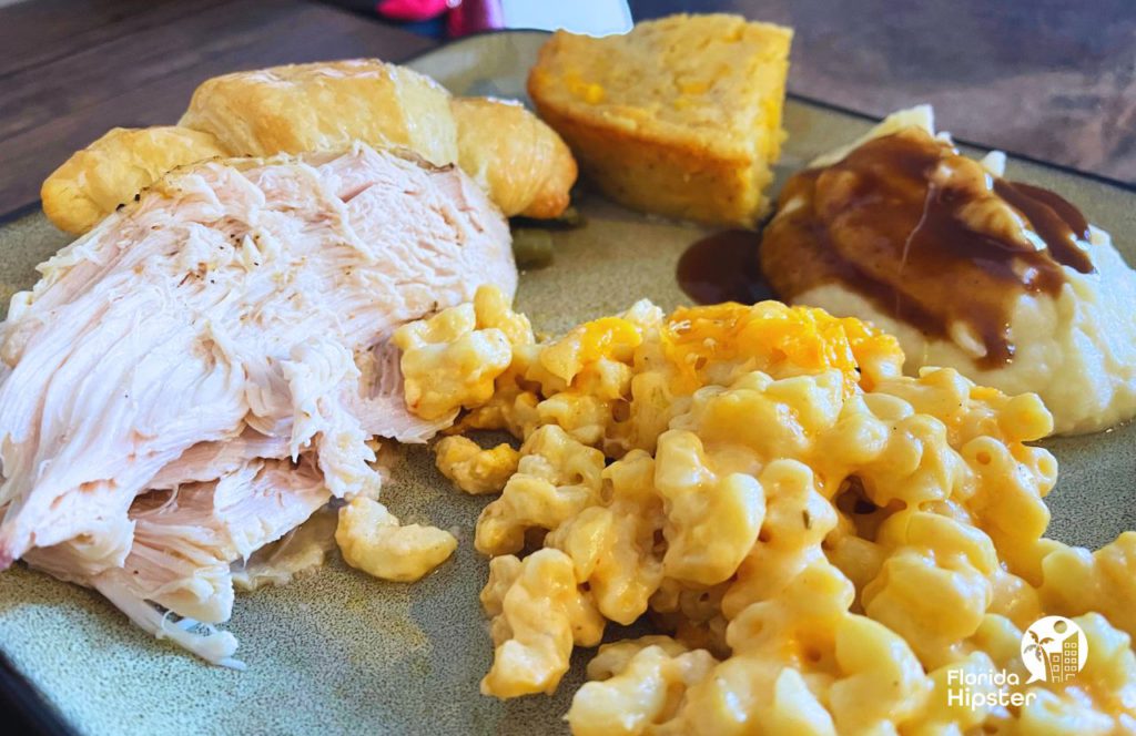 Florida Thanksgiving Day Meal with NikkyJ Popeyes Turkey Mac and Cheese Mashed Potatoes Croissant and Cornbread Casserole