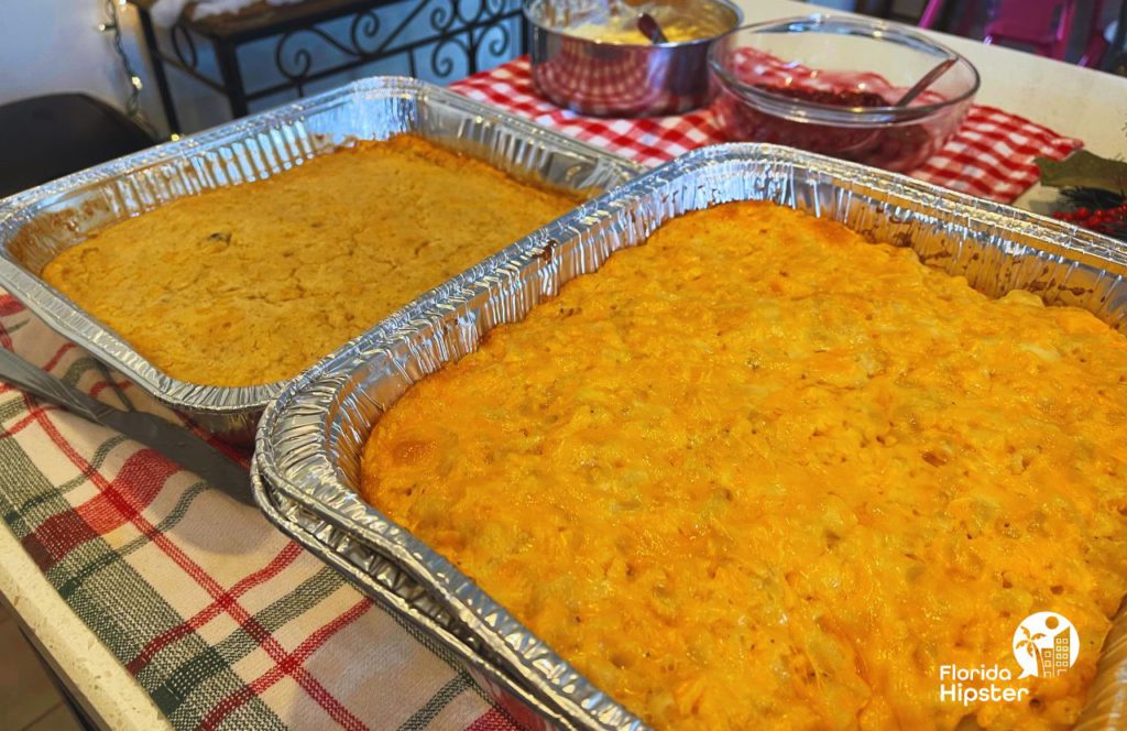 Florida Thanksgiving Day Meal with NikkyJ with Cornbread Casserole Cranberry Sauce and Mac and Cheese