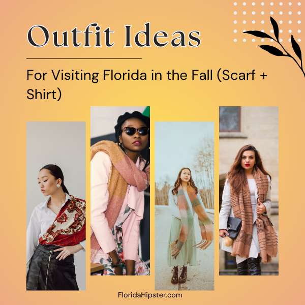 Scarf and Shirts Fall Aesthetic Outfit Ideas for Florida