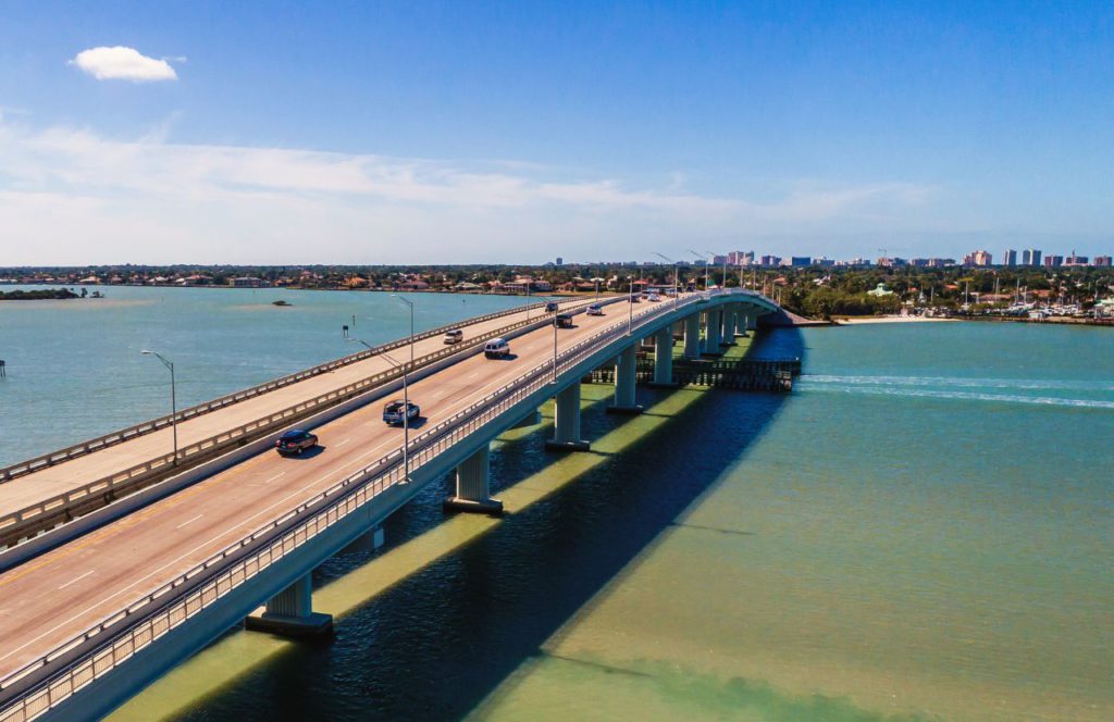 Marco Island Beach, Florida Bridge Over