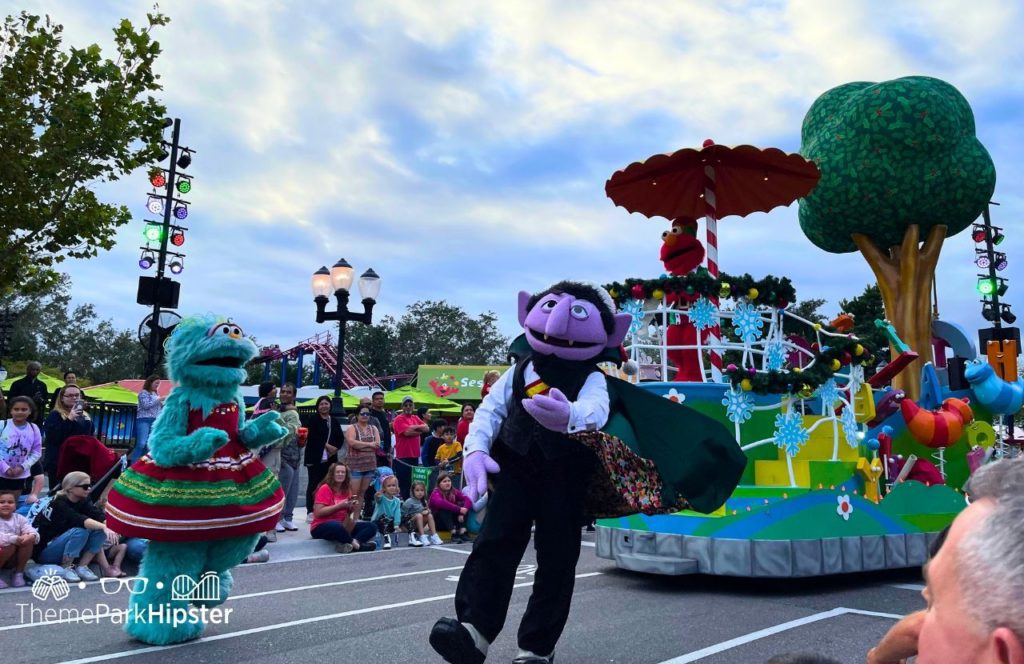 SeaWorld Orlando Resort Christmas Celebration Elmo at Sesame Street Land Christmas Parade Count Dracula. Keep reading for the full guide to Sesame Street Land at SeaWorld Orlando.