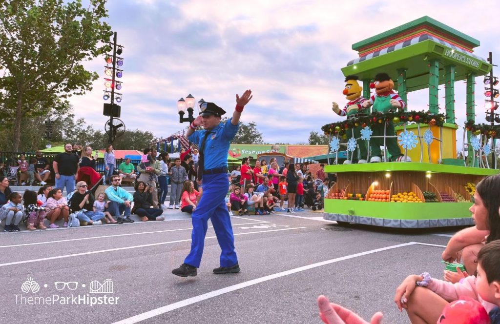 SeaWorld Orlando Resort Christmas Celebration Ernie and Burt in the Sesame Street Land Christmas Parade. Keep reading to learn more about SeaWorld Orlando Sesame Street Land.