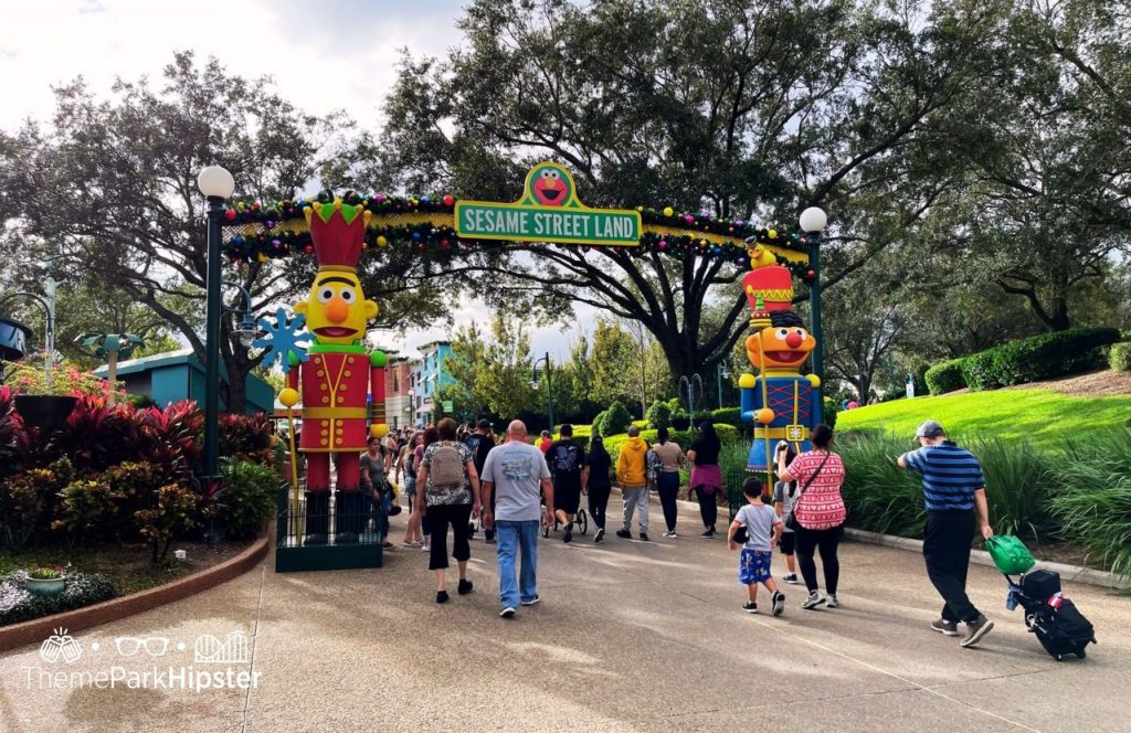 SeaWorld Orlando Resort Christmas Celebration Sesame Street Land Entrance