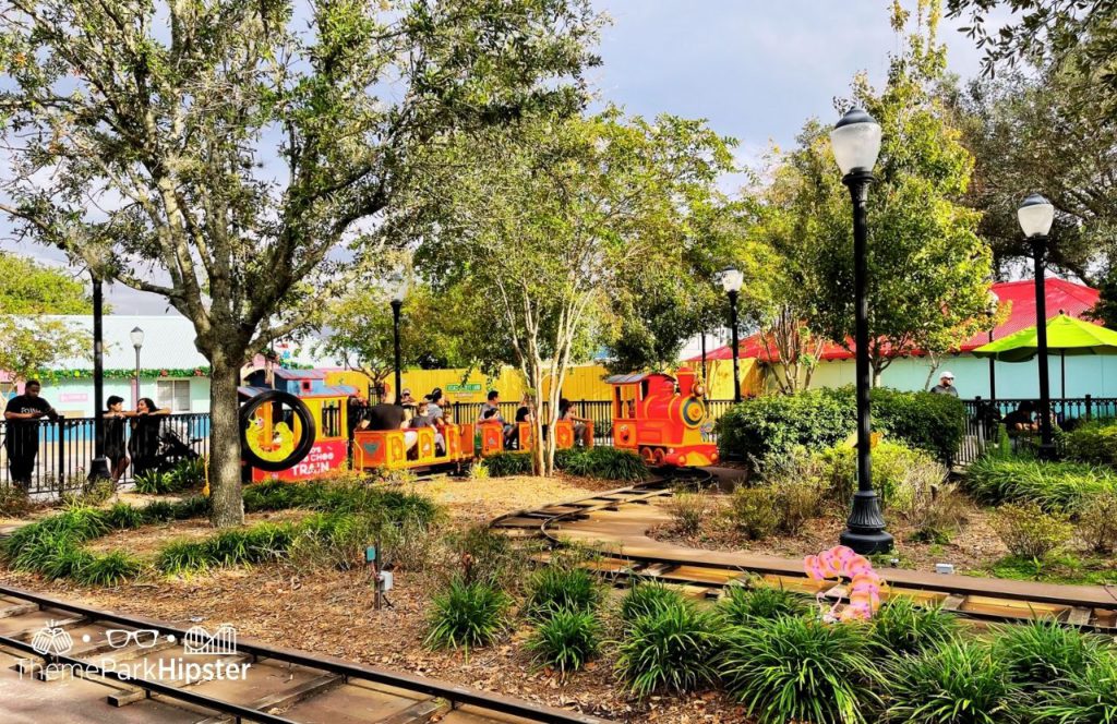 SeaWorld Orlando Resort Christmas Celebration Sesame Street Land Train. Keep reading to find out more about Sesame Street Land at SeaWorld Orlando.