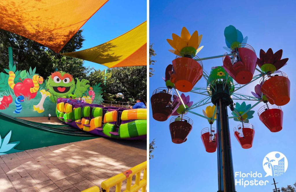 SeaWorld Orlando Sesame Street Land Slimey’s Slider and Abby’s Flower Tower